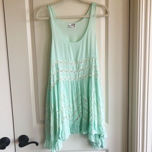 Free People - Voile Lace Slip Dress - Mint Green